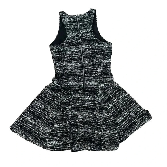 Banana Republic Black Ivory Tweed Fit Flare Stretch Dress Size 6 - Picture 2 of 5